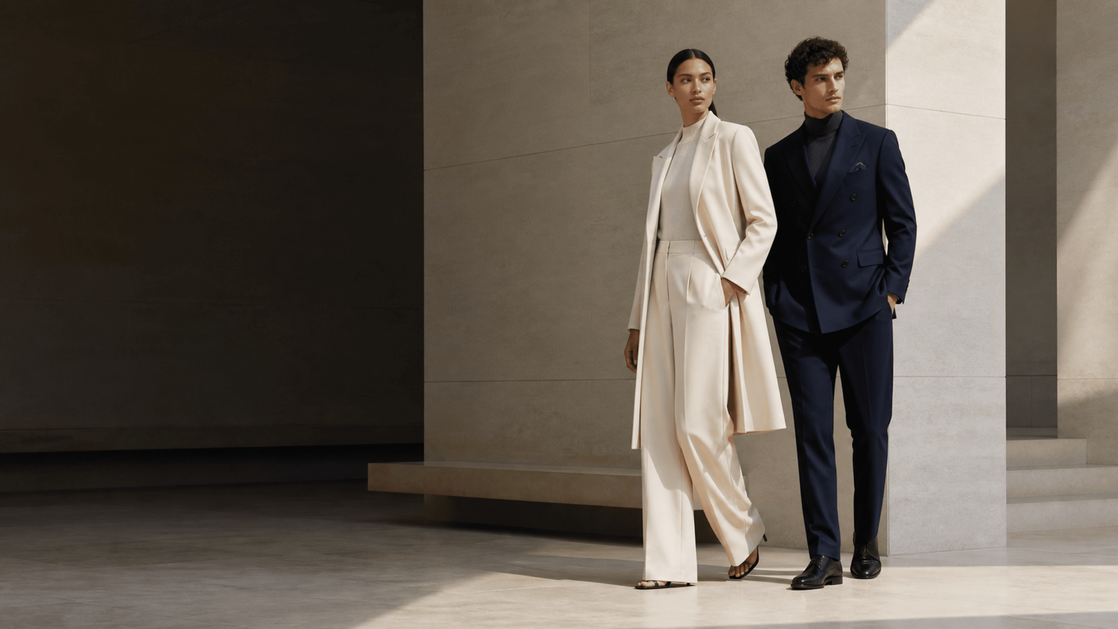 D' LAVOR models in refined contemporary tailoring