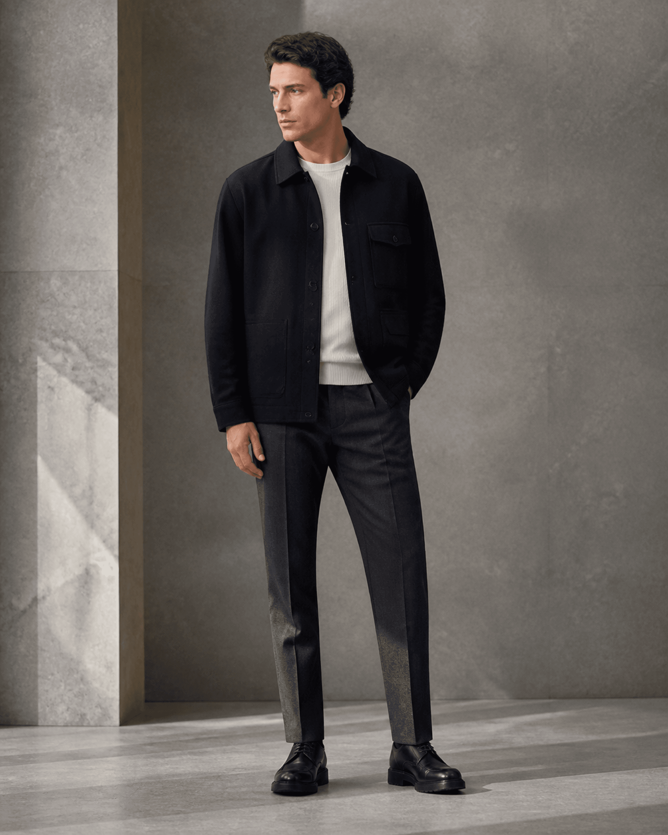 D' LAVOR neutral menswear layers